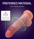 Drywell Bending Realistic Silicone Dildo with Balls - 8.6 Inch