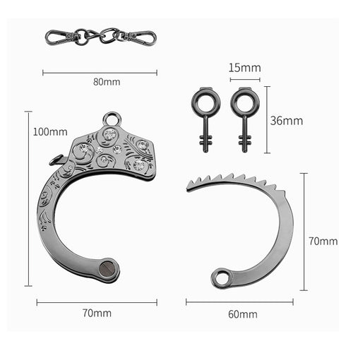 ROOMFUN Premium Handcuffs with Grade A Crystals