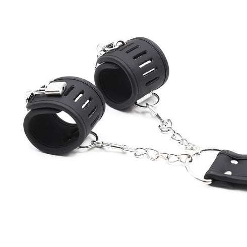 Premium Locking Collar and Wrist Cuffs with Chains