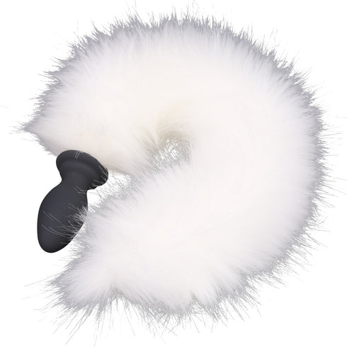 Arctic Fox Tail Vibrating Butt Plug With Remote
