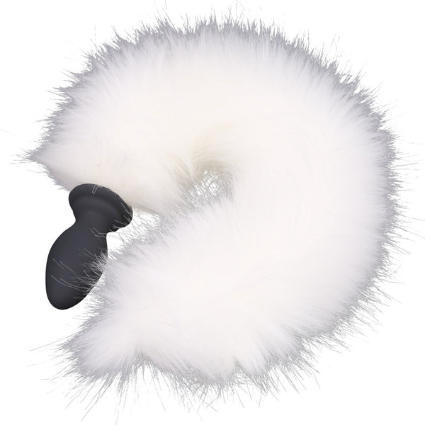 Arctic Fox Tail Vibrating Butt Plug With Remote