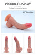 Drywell Bending Realistic Silicone Dildo with Balls - 8.6 Inch