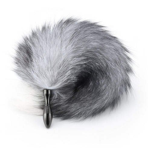 CHAMP Faux Silver Fox Tail Butt Plug