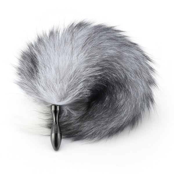 CHAMP Faux Silver Fox Tail Butt Plug