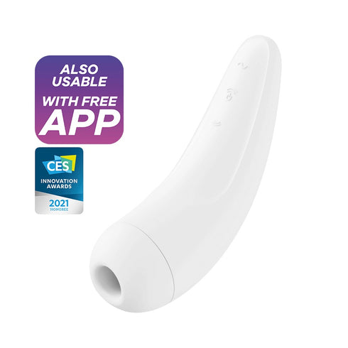 Satisfyer Curvy 2 Plus Air Pulse Clitoral Stimulator and Vibration & App