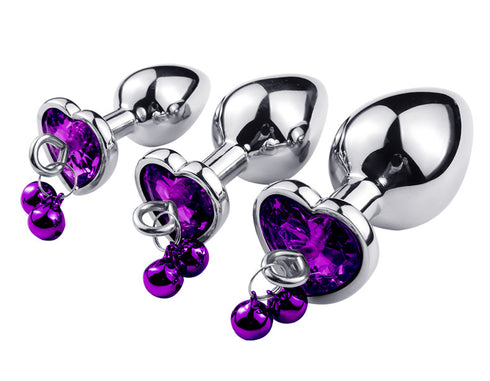 Cherry Buds Metal Butt Plug with Bells