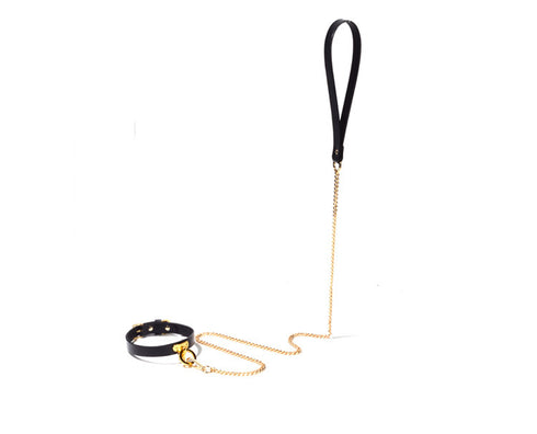 Trio Hide Premium Cowhide Collar with Leash