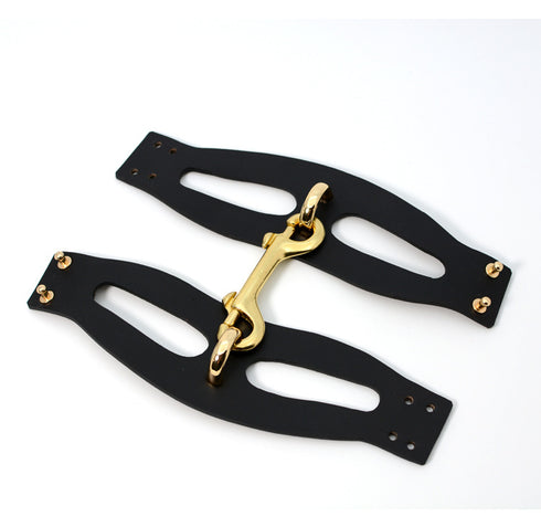 Trio Hide Luxury Locking Black Cowhide Handcuffs