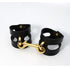 Trio Hide Luxury Locking Black Cowhide Handcuffs