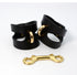 Trio Hide Luxury Locking Black Cowhide Handcuffs