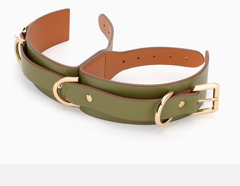 Trio Hide Luxury One Piece Wrist Cuffs