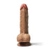T-Buds Brother Dual Layer Silicone Dildo 7.25 Inch - Tan