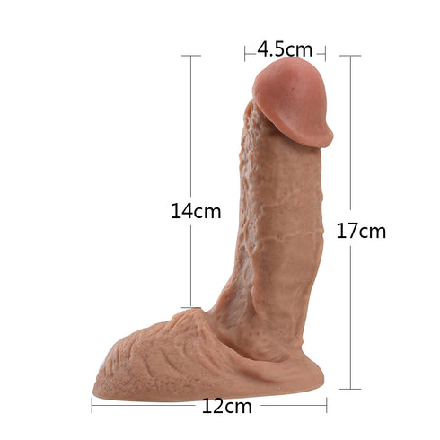 Daewoo Double Layer Silicon Dildo - Stretched Balls