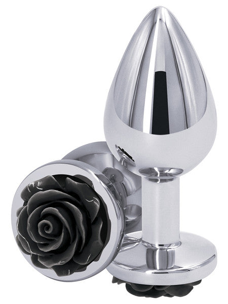 Rear Assets Rose Butt Plug - Black
