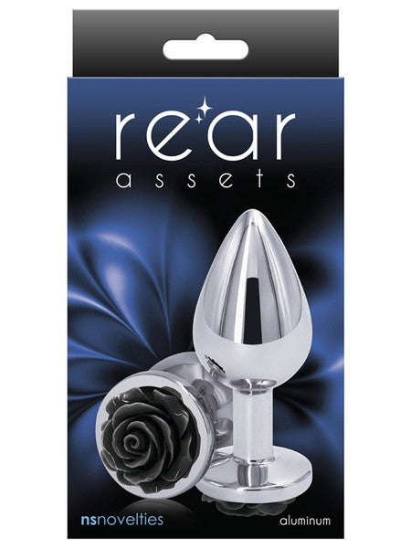 Rear Assets Rose Butt Plug - Black