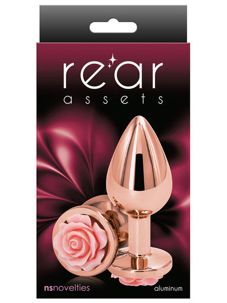 Rear Assets Rose Butt Plug - Pink