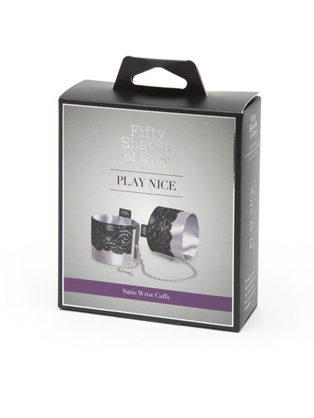 Fifty Shades of Grey Play Nice Satin and Lace Wrist Cuffs