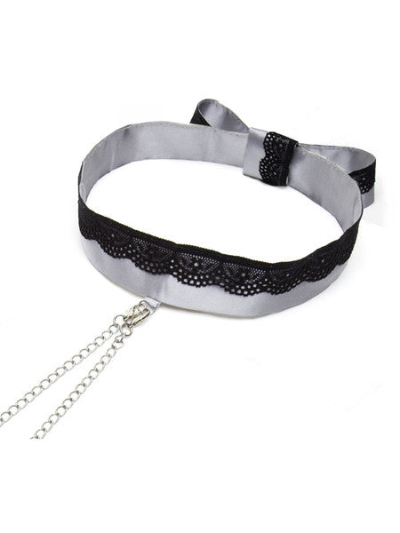 Fifty Shades of Grey Play Nice Satin and Lace Collar and Nipple Clamps