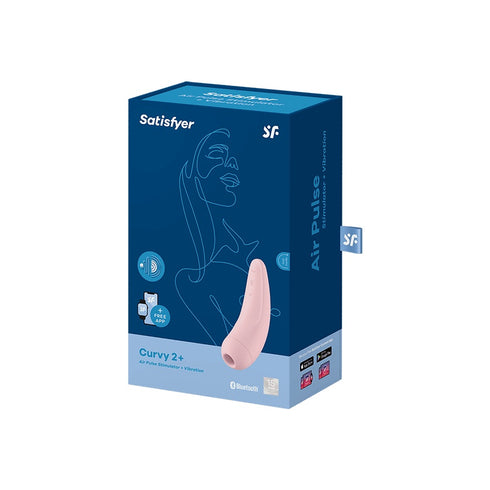 Satisfyer Curvy 2 Plus Air Pulse Clitoral Stimulator and Vibration & App