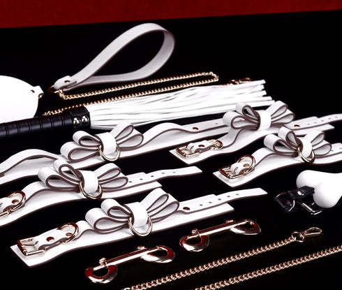 Master Craftsman K9 Bondage Kit with Bone Gag- Pure White