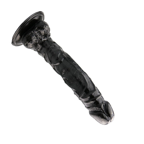 T-Buds Stallion Dildo with Suction Cup 9.95 Inch - Black