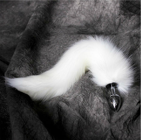 Fox Tail Butt Plug - White