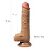 T-Buds Brother Dual Layer Silicone Dildo 7.25 Inch - Tan