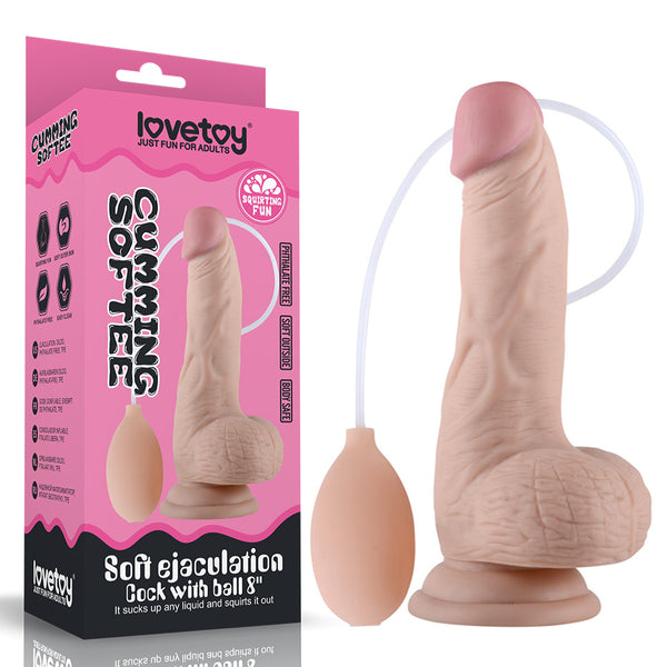 LOVETOY SQUIRTING FUN REALISTIC DILDO 8 INCH