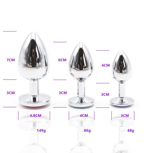 K-Range Butt Plug - Purple - Medium - 9cm x 4cm