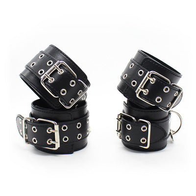 Luxury Heavy Duty PU Leather Bondage Kit - 3 Piece