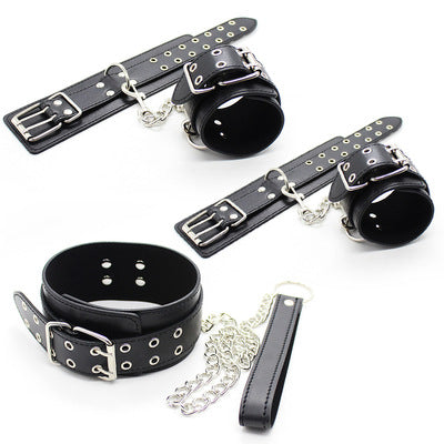 Luxury Heavy Duty PU Leather Bondage Kit - 3 Piece