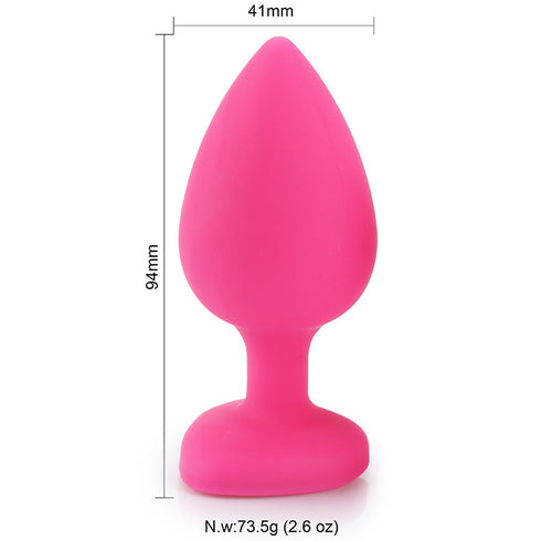 Cherry Buds Silicone Butt Plug Set of 3 - Pink Heart