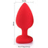Cherry Buds Silicone Butt Plug Set of 3 - Red Heart