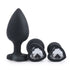 Lovendur Silicone Butt Plug Set of 3 - Heart Shape Base