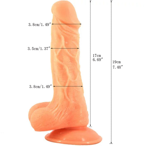 FAAK REALISTIC DILDO F3 Flesh 7.5 INCH