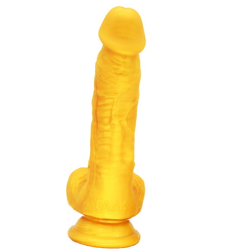 FAAK REALISTIC DILDO F108 Gold 7.8 INCH