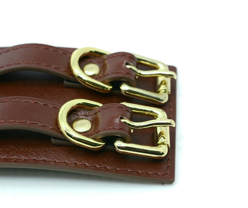 Trio Hide Luxury Double Locking Cowhide Handcuffs