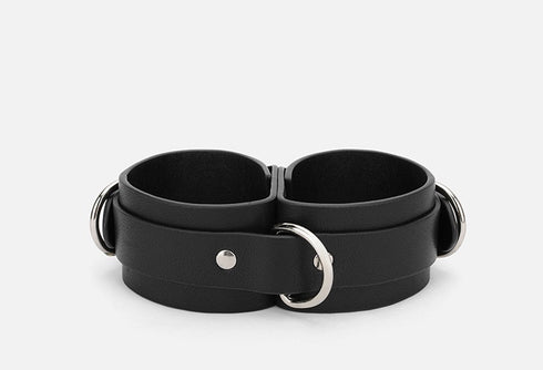 Trio Hide Luxury One Piece Wrist Cuffs