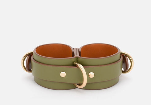 Trio Hide Luxury One Piece Wrist Cuffs