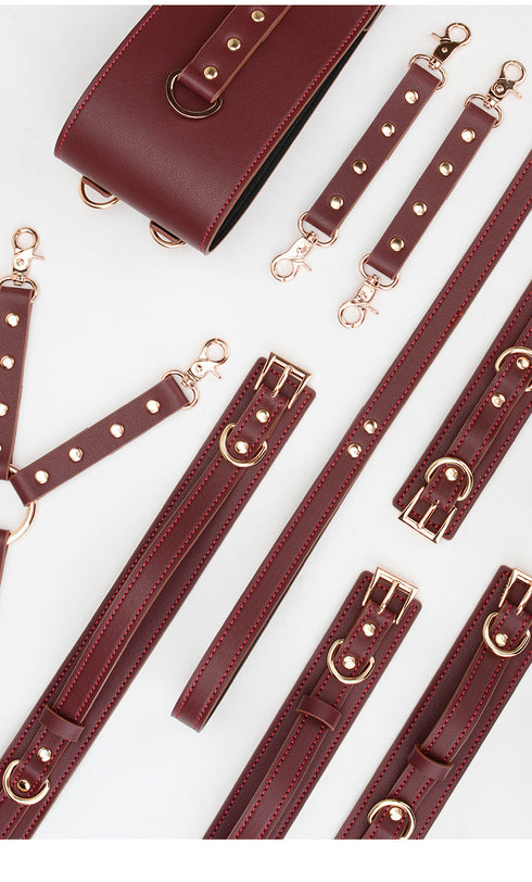 Trio Hide Deluxe Waist and Thigh Bondage Set - 8 Pieces