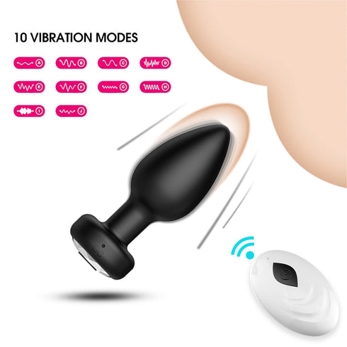 Vibrating Anal Plug With Remote