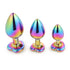 Champ Rainbow Heart Butt Plug Set of 3
