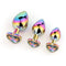 Champ Rainbow Heart Butt Plug Set of 3