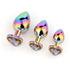 Champ Rainbow Heart Butt Plug Set of 3