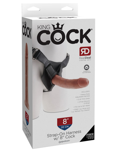King Cock Strap on Harness with 8" Cock