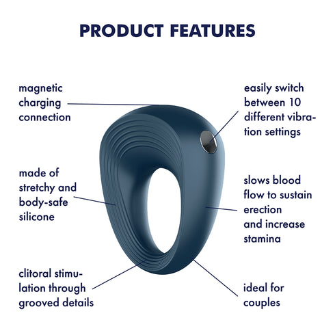 Satisfyer Power Vibrating Silicone Cock Ring