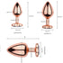 Champ Rose Gold Heart Butt Plug Set of 3