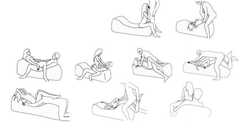 TOUGHAGE Multi-Functional Inflatable Sex Cushion with handles (Free Electric Air Pump)