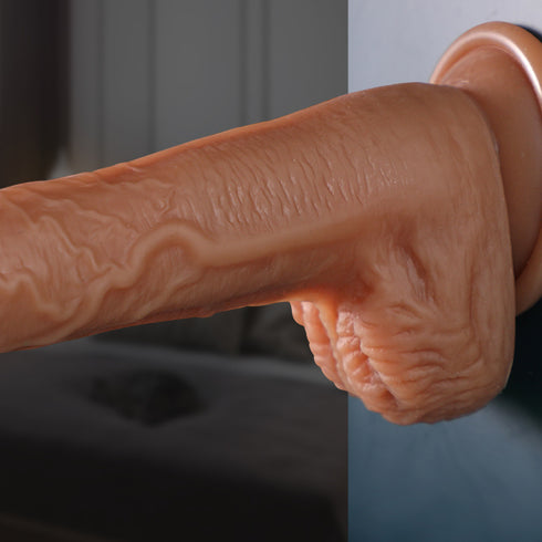 MIZZZEE Auto Thrust-Action Realistic Dildo 8 Inch (Wireless Remote)