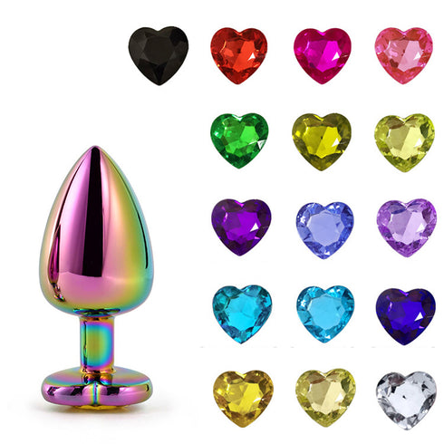 Champ Rainbow Heart Butt Plug Set of 3